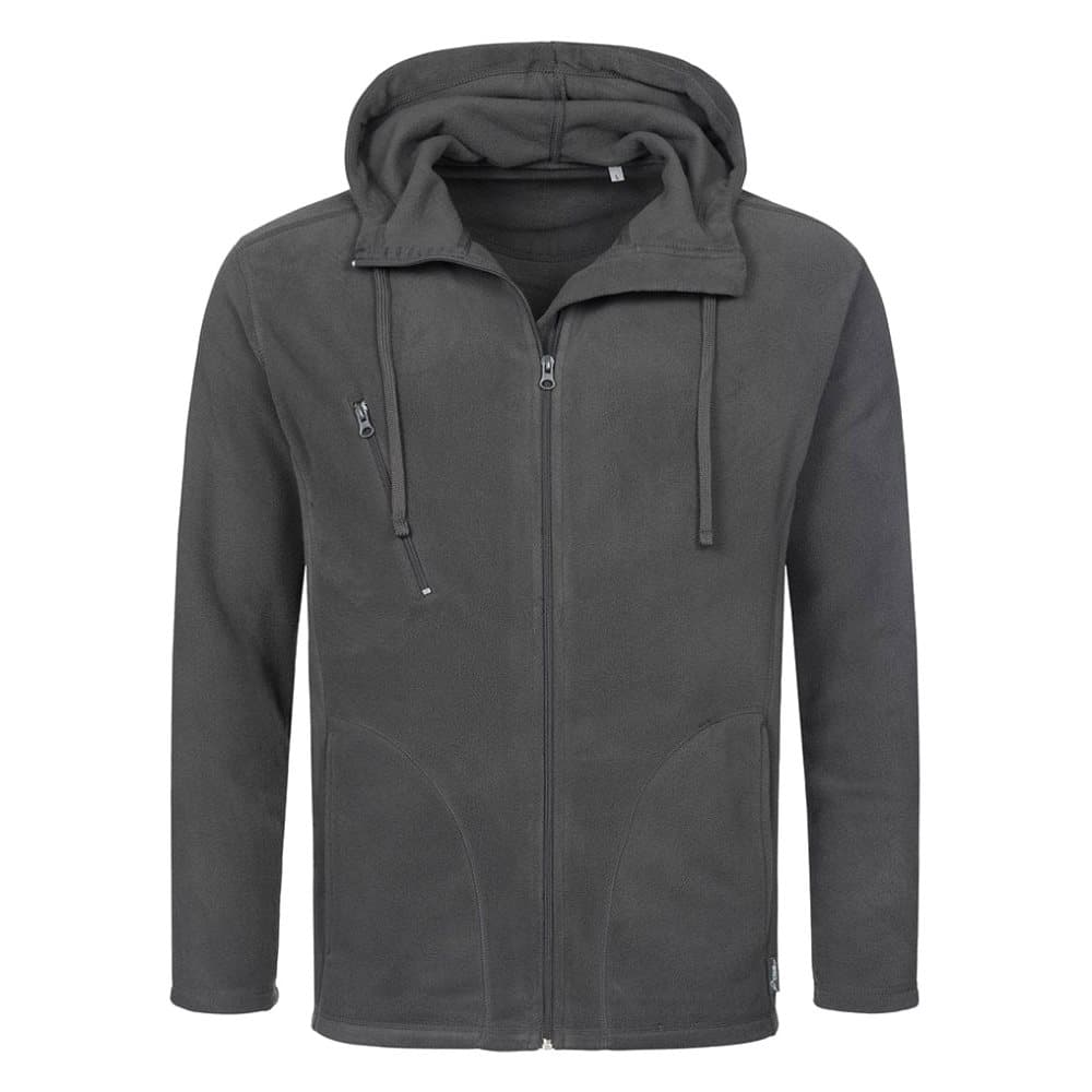 Stedman Mens Active Hooded Fleece Jacket för män