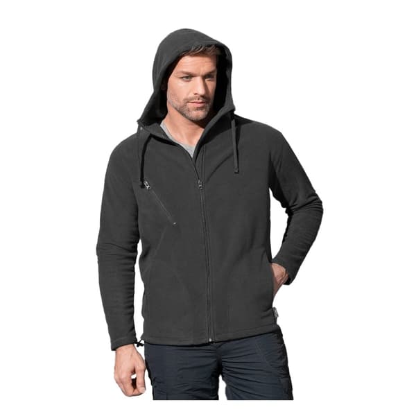 Stedman Mens Active Hooded Fleece Jacket