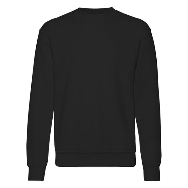 Fruit of the Loom Sweatshirt med Belcoro® garn för män med Set-In Black 3XL