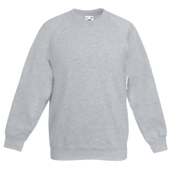 Fruit Of The Loom Childrens Unisex Raglan Sleeve Sweatshirt (Pack of 2)