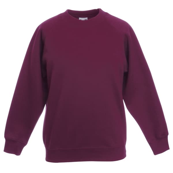 Fruit Of The Loom Childrens Unisex Raglan Sleeve Sweatshirt (Pack of 2)