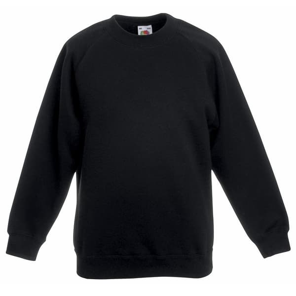 Fruit Of The Loom Childrens Unisex Raglan Sleeve Sweatshirt (Pack of 2)