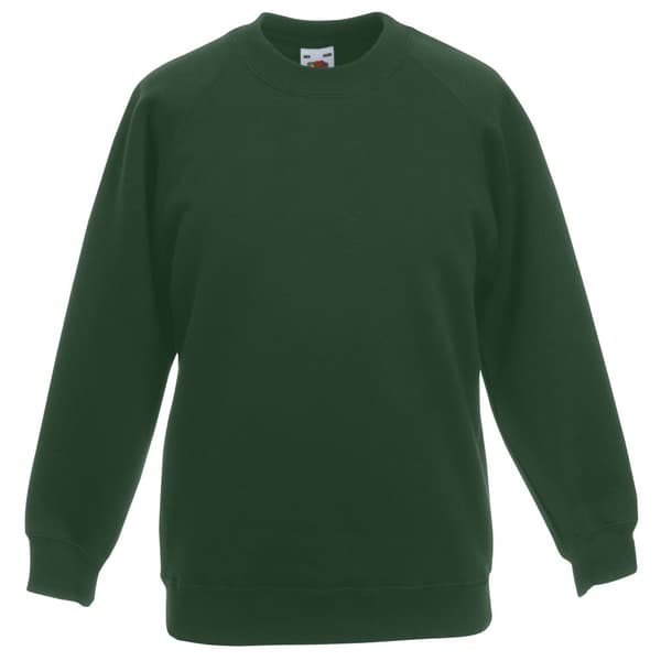 Fruit Of The Loom Childrens Unisex Raglan Sleeve Sweatshirt (Pack of 2)