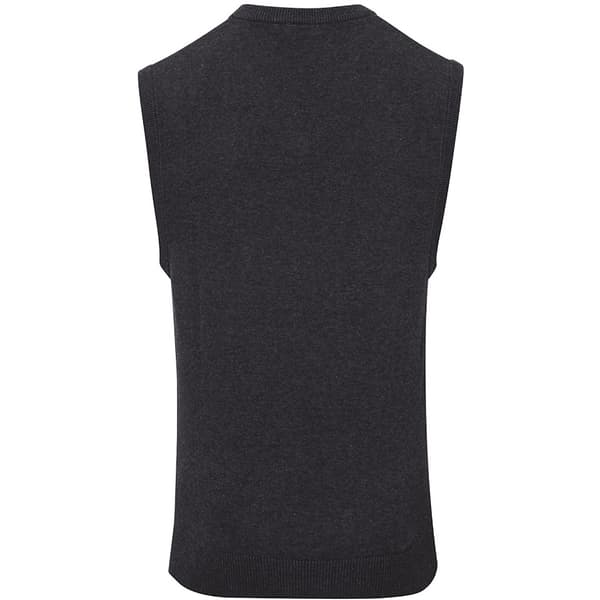 Premier Mens Sleeveless Cotton Acrylic V Neck Sweater