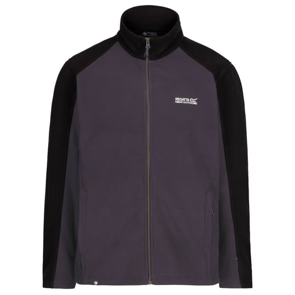 Regatta Great Outdoors Mens Hedman II Two Tone Fleecejacka med full dragkedja för män Iron/Black M