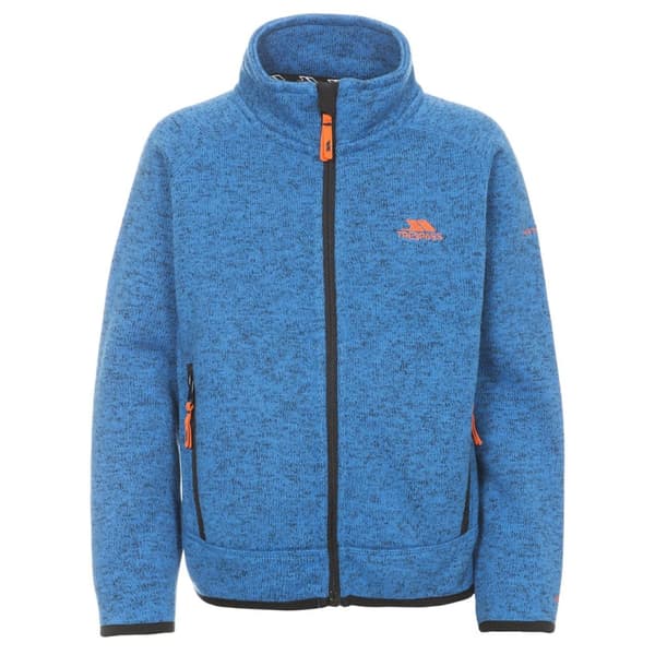 Trespass Childrens Boys Mario Full Zip Fleece Jacket Blue Marl 3-4 Years