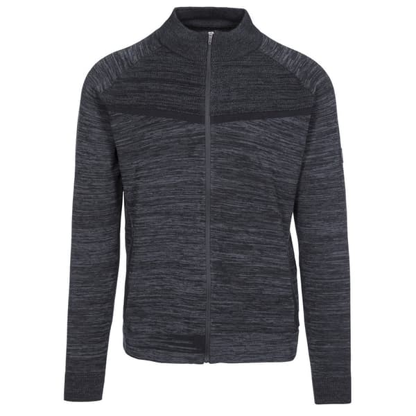 Trespass Mens Roppy DLX Kitted Full Zip Jacket Black Marl XS