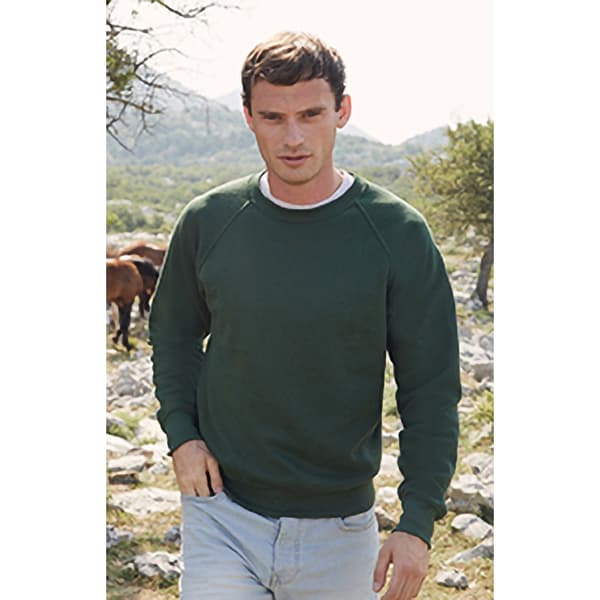 Fruit of the Loom Belcoro® sweatshirt med raglanærmer til mænd