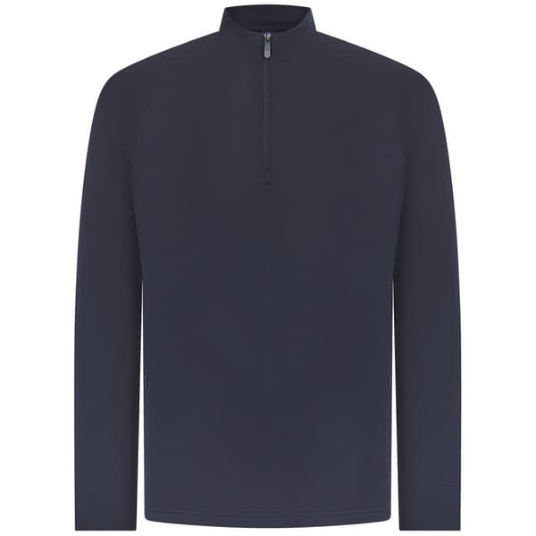 Henbury Mens Quarter Zip Long Sleeve Top Navy L