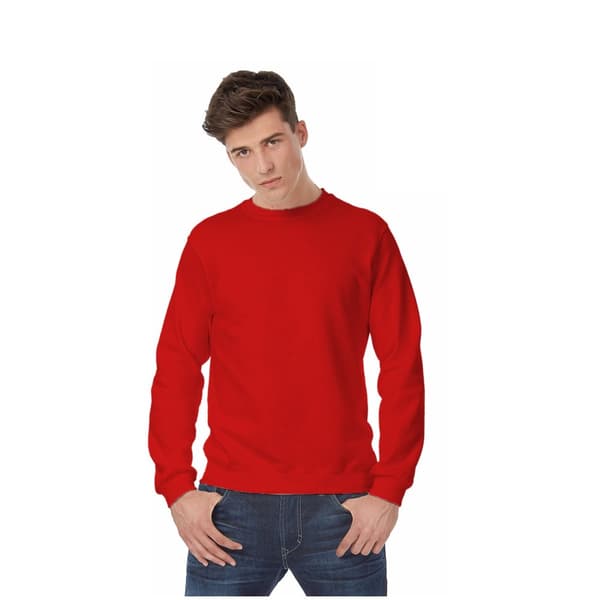 B&C Sweatshirt med halsudskæring til mænd
