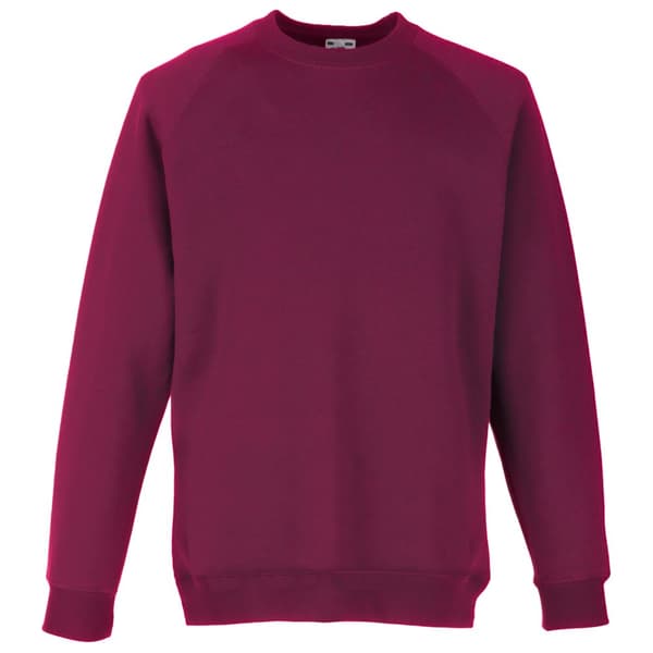 Fruit Of The Loom Childrens Unisex Raglan Sleeve Sweatshirt