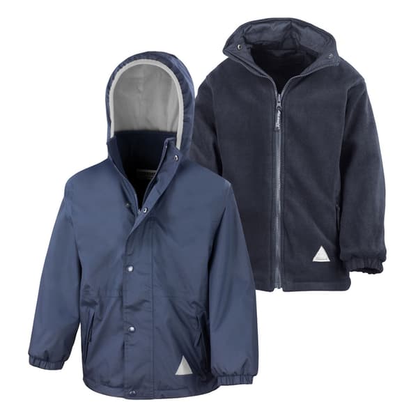 Result Vändbar Storm Stuff Anti Pilling Fleece vattentät jacka för barn/barn