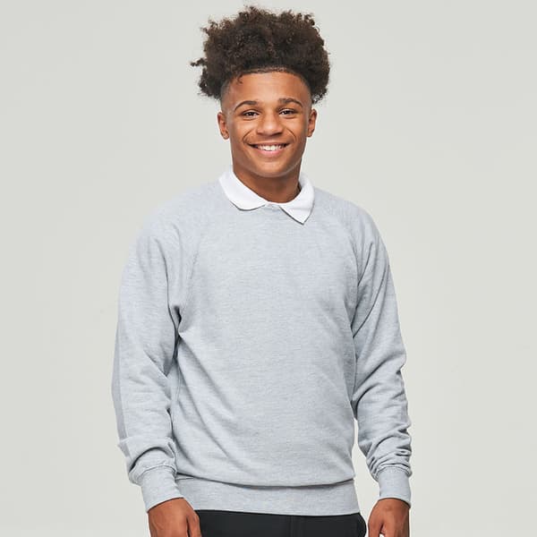 AWDis Academy Mens Crew Neck Raglan Sweatshirt
