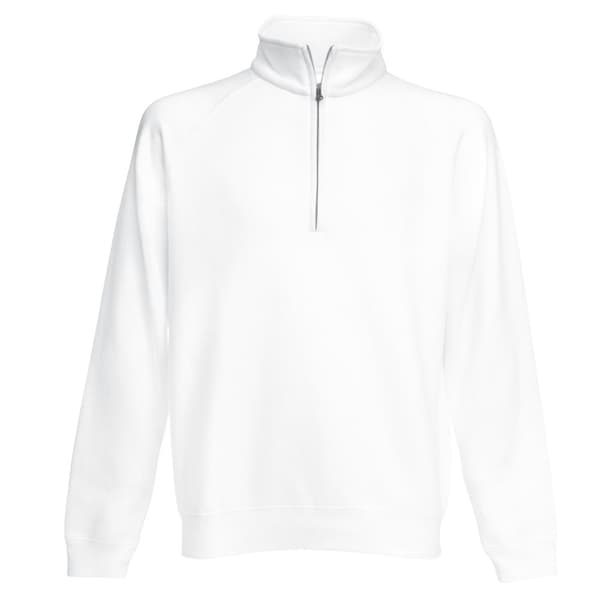 Fruit Of The Loom Mens Zip Neck Sweatshirt Top