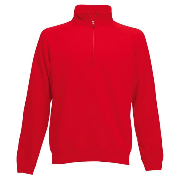Fruit Of The Loom Mens Zip Neck Sweatshirt Top