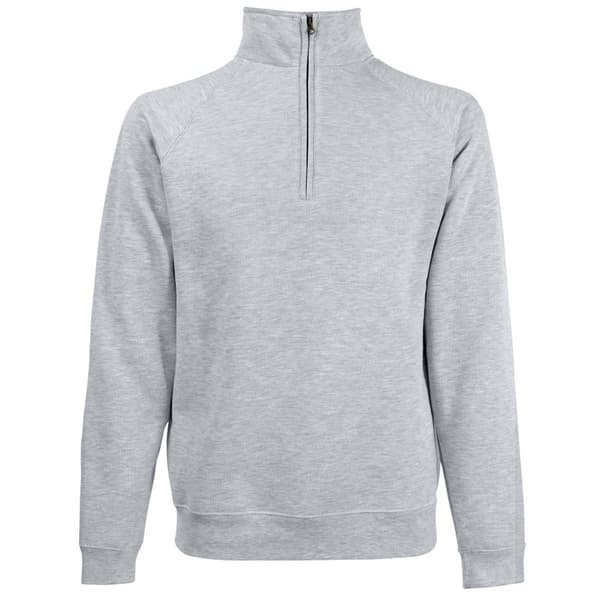 Fruit Of The Loom Mens Zip Neck Sweatshirt Top