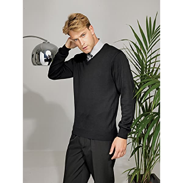 Premier Strikket sweater med V-hals til mænd