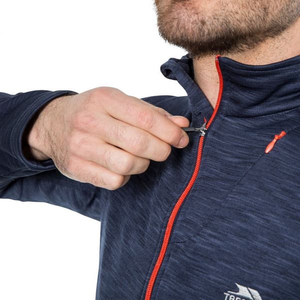 Trespass Herre Collins Half Zip Fleece Top med halv lynlås