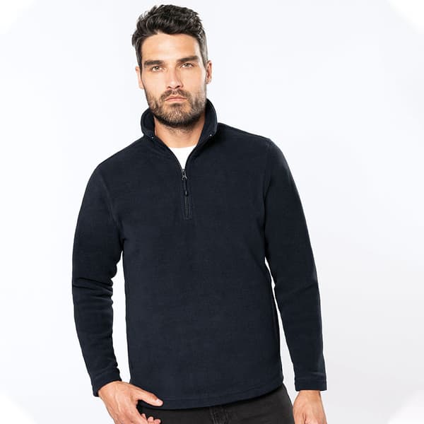 Kariban Mens Enzo 1/4 Zip Fleece Top