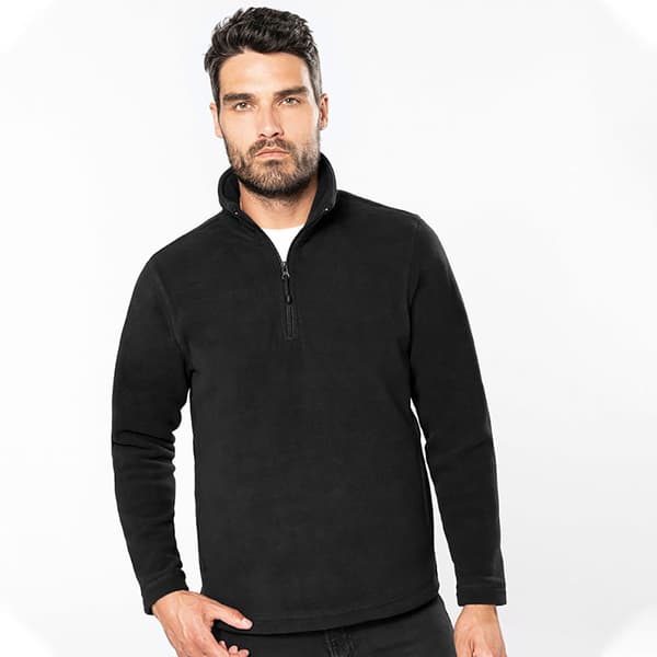 Kariban Mens Enzo 1/4 Zip Fleece Top