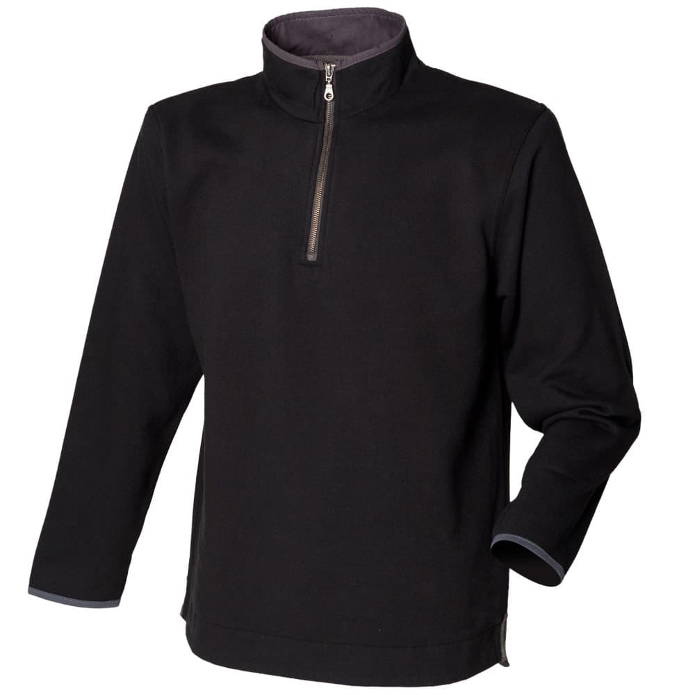 Front Row Mens Soft Touch 1/4 Zip Sweatshirt Top