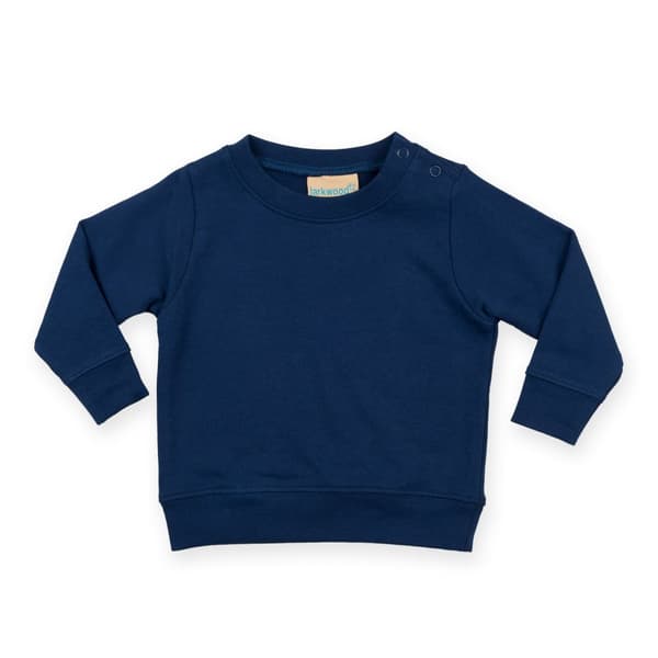 Larkwood Baby Unisex Crew Neck Sweatshirt With Shoulder Poppers
