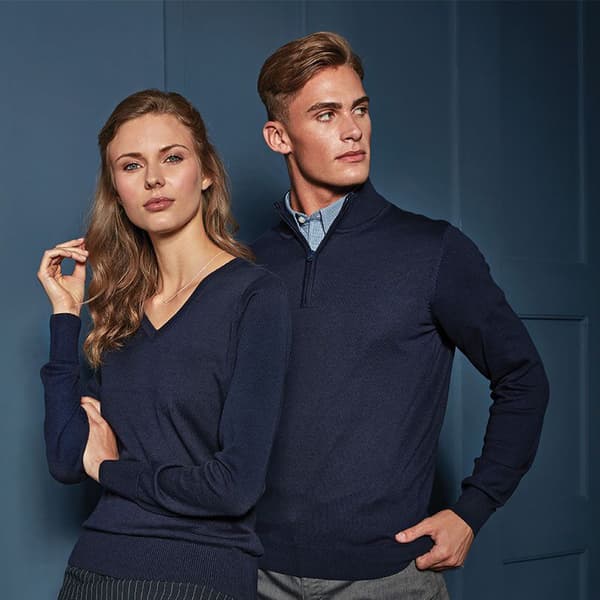 Premier Kvinder/Damer V-hals strikket sweater / top