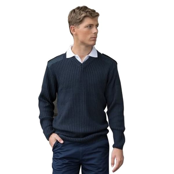 PRO RTX Mens Pro Acrylic Security V Neck Sweater