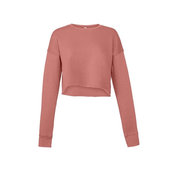 Bella + Canvas Ladies Cropped Sweatshirt Mauve M