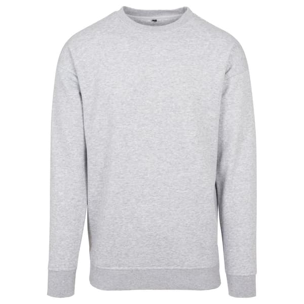 Build Your Brand Mens Crew Neck Plain Sweatshirt