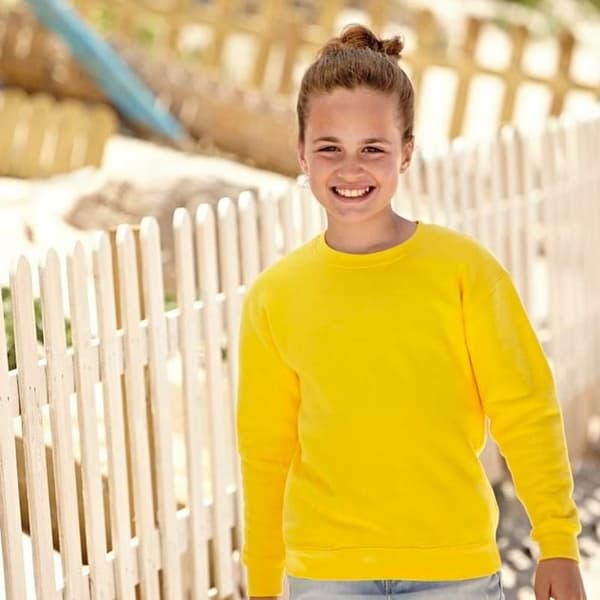 Fruit of the Loom Unisex Unisex Classic 80/20 Set-In Sweatshirt för barn