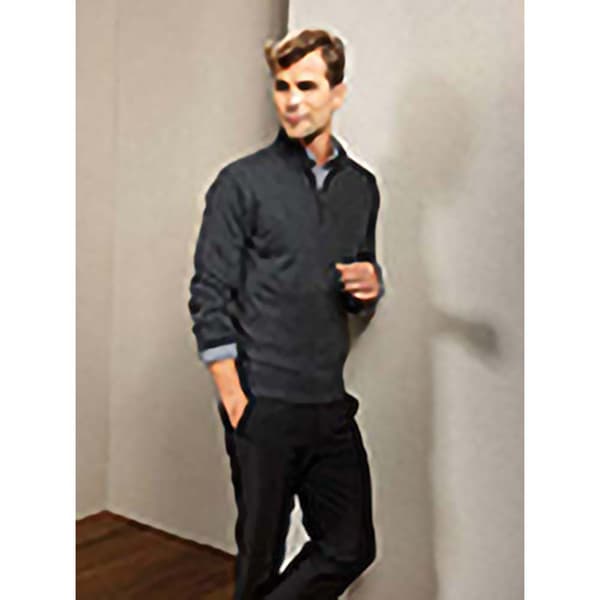 Premier Herr 1/4 Zip Neck stickad tröja med dragkedja