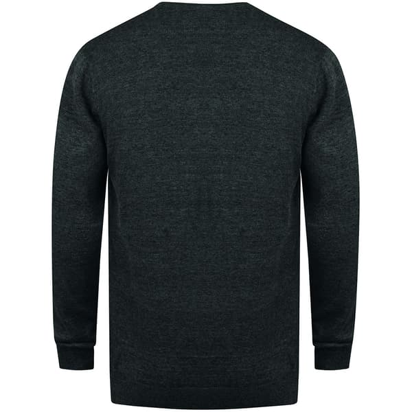 Henbury Herre 12 Gauge finstrikket V-hals trøje / sweatshirt