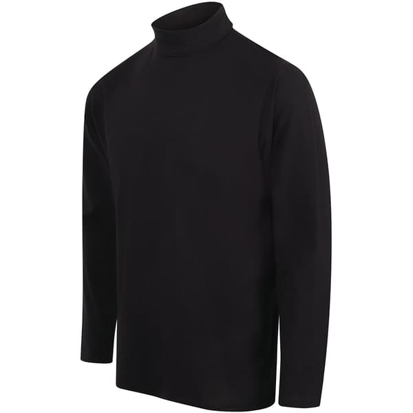 Henbury Herre langærmet bomuldsrigt bomuldsrigt top / sweatshirt med rullekrave