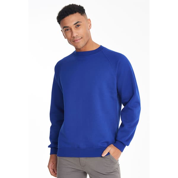 Maddins Mens Coloursure Plain Crew Neck Sweatshirt