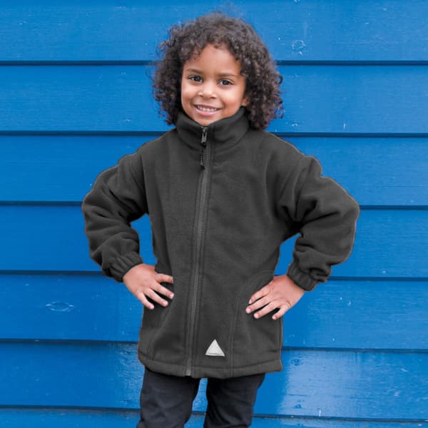 Result Barn/Kids Full Zip Active Anti Pilling Fleece Jacket med full dragkedja