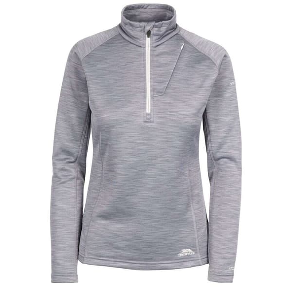 Trespass Fairford Fleece Top för kvinnor och damer Storm Grey Marl XL