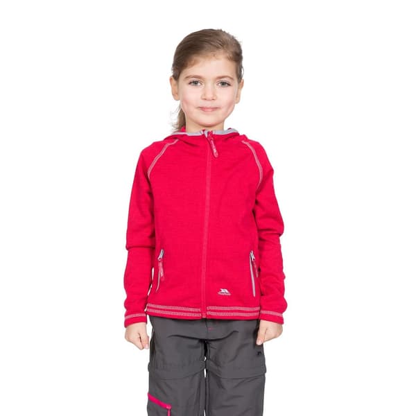 Trespass Barnflickor Goodness Full Zip Hooded Fleecejacka med full dragkedja