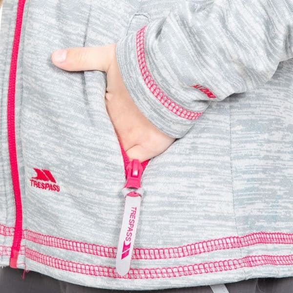 Trespass Barnflickor Goodness Full Zip Hooded Fleecejacka med full dragkedja