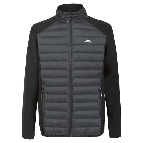 Trespass Herre Saunter Full Zip Fleecejakke med lynlås Black M