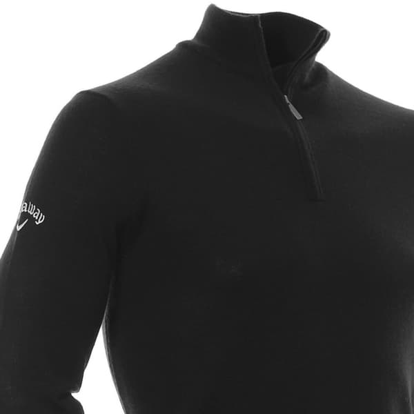 Callaway Mens Ribbed Zip Merino Sweater