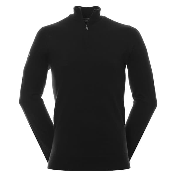 Callaway Mens Ribbed Zip Merino Sweater