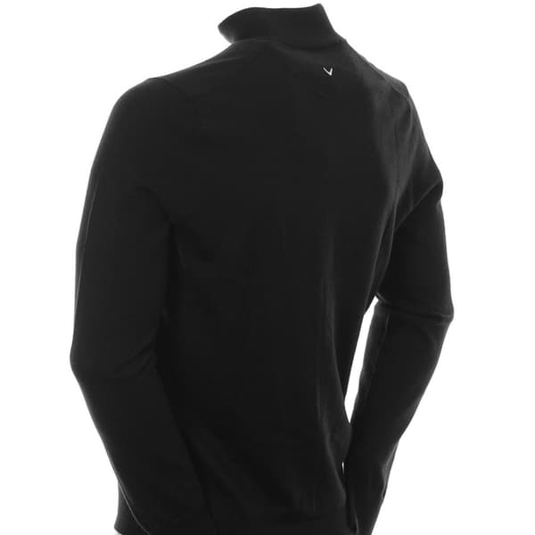 Callaway Mens Ribbed Zip Merino Sweater