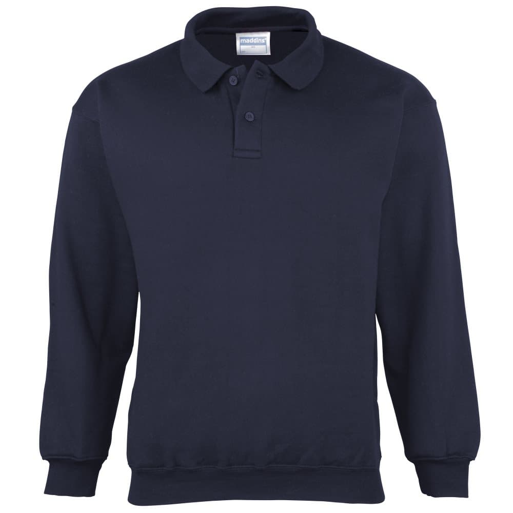 Maddins Herr Coloursure Polo Pisquet Sweatshirt Top