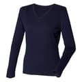 Miniatyrbillede 1 af 5: Henbury Dame/Damer 12 Gauge finstrikket V-hals trøje / sweatshirt