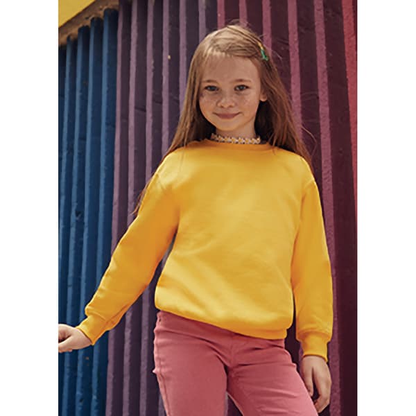 Fruit of the Loom Barn Unisex Set In Sleeve Sweatshirt för barn