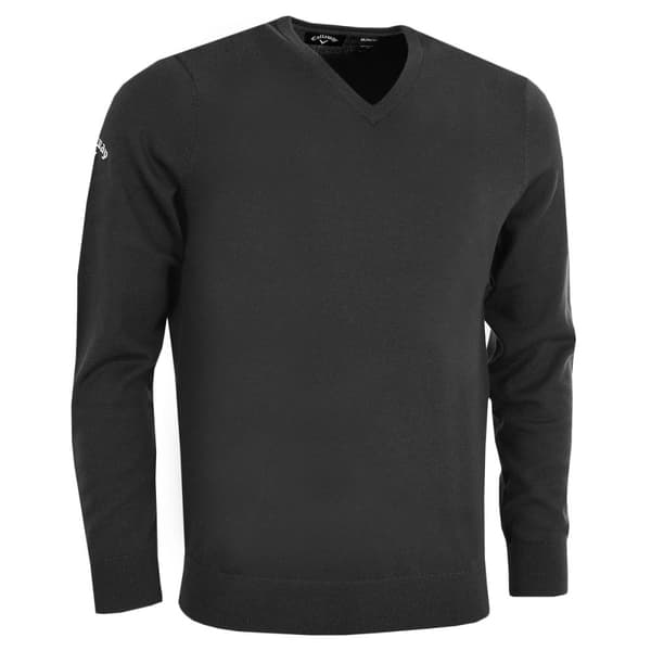 Callaway Mens Ribbed V Neck Merino Sweater