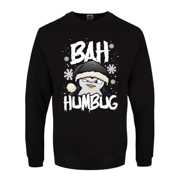 Psycho Penguin Mens Bah Humbug Christmas Jumper