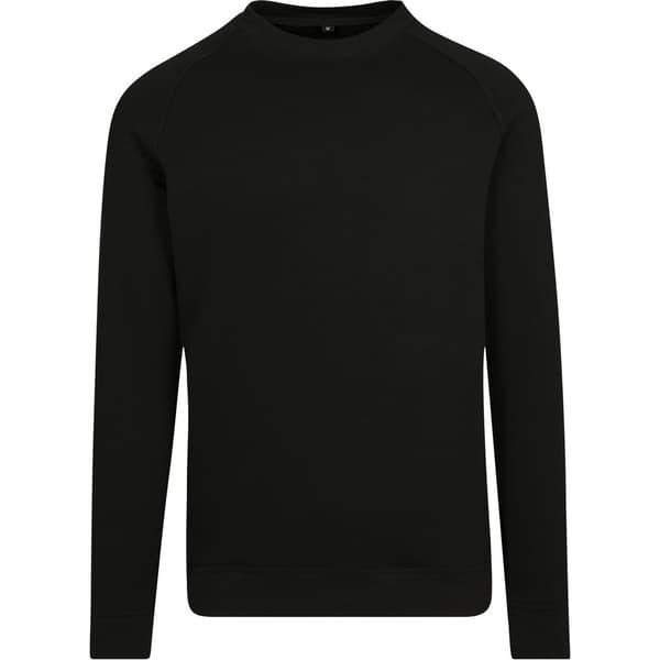 Build Your Brand Mens Raglan-Sleeved Crew Neck Sweat Black L