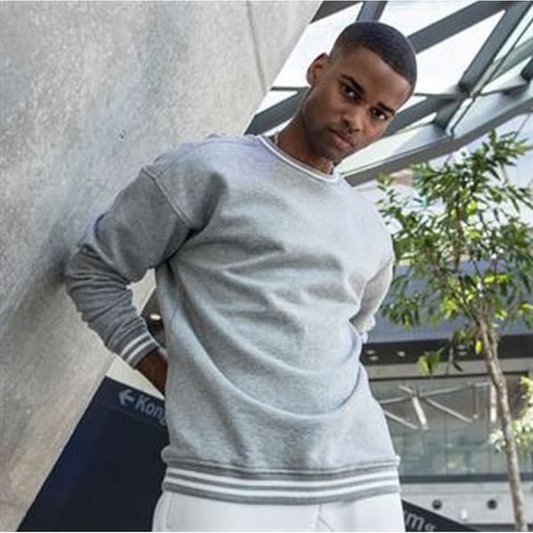 Build Your Brand Mens College Crew Neck Sweat